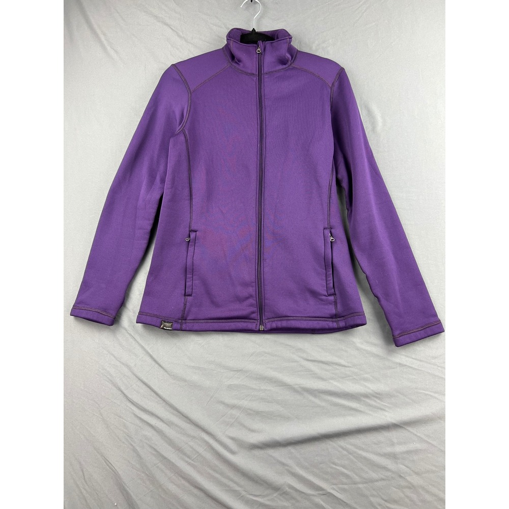 Duluth Trading Co Polartec Fleece Jacket Womens Small Purple Full Zip Mock Neck